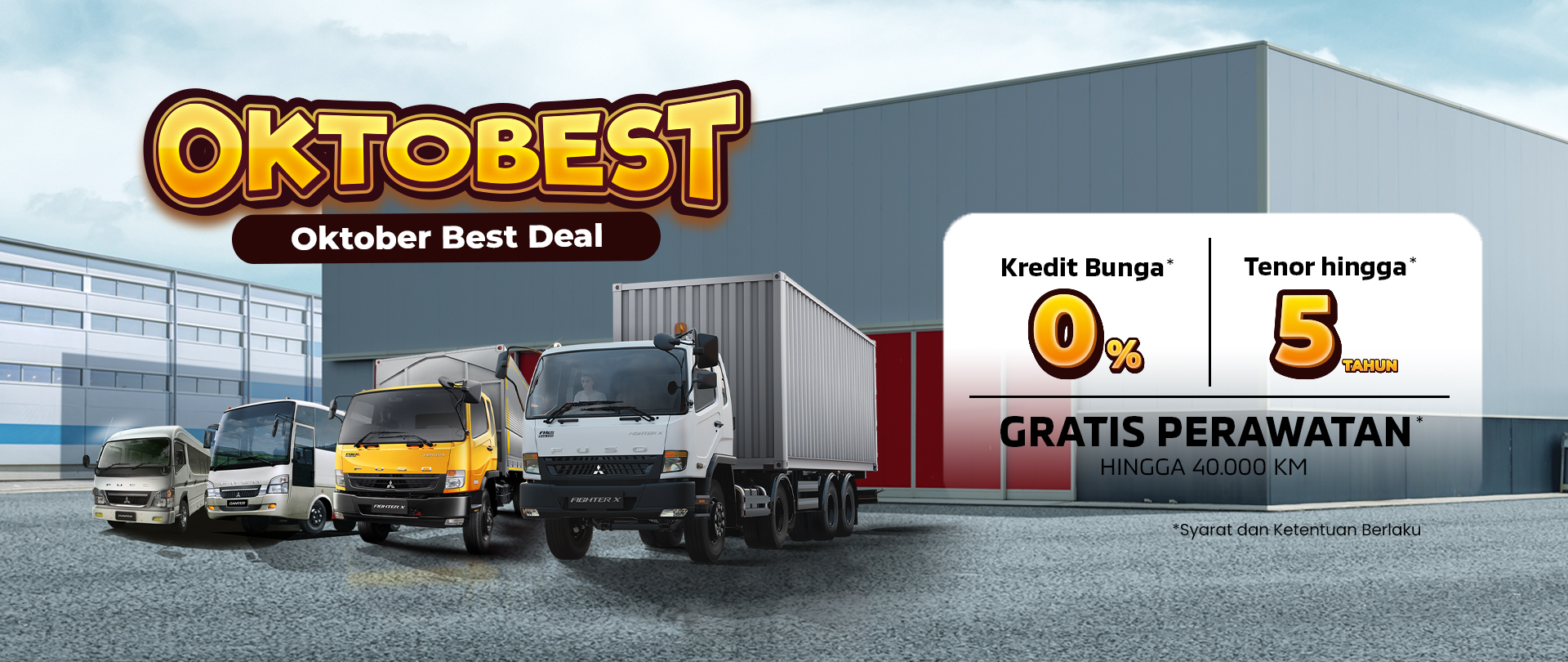 OKTOBEST! Oktober Best Deal | Promo dan Harga Mitsubishi Fuso Oktober 2026 Terbaru Medan, Promo dan Harga Canter Medan, Promo dan Harga Fighter X Medan, Harga Dump truck Medan, Promo dan Harga Mitsubishi Fuso Sumut